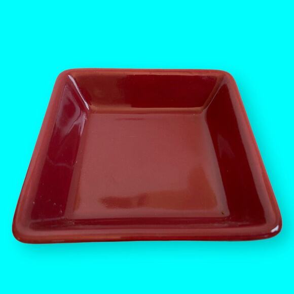 Pampered Chef Striped Condiment Dip Bowl & Cranberry Under Plate Simple Addition - Picture 7 of 9